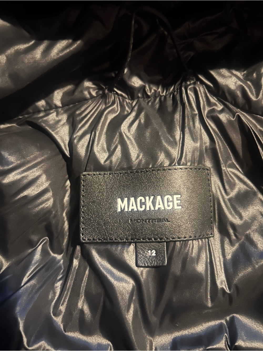 Mackage Kids Black Shiny Puffer Jacket